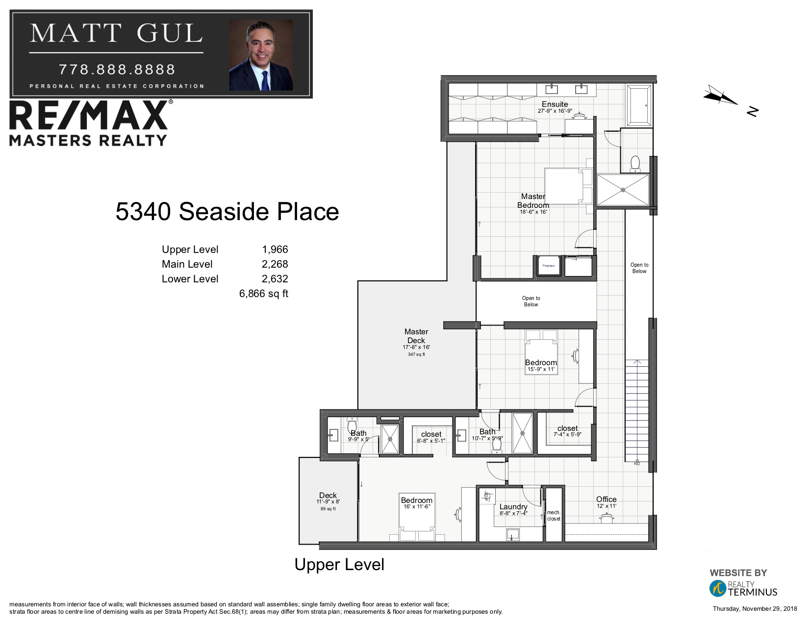 Upper Level Floor Plan